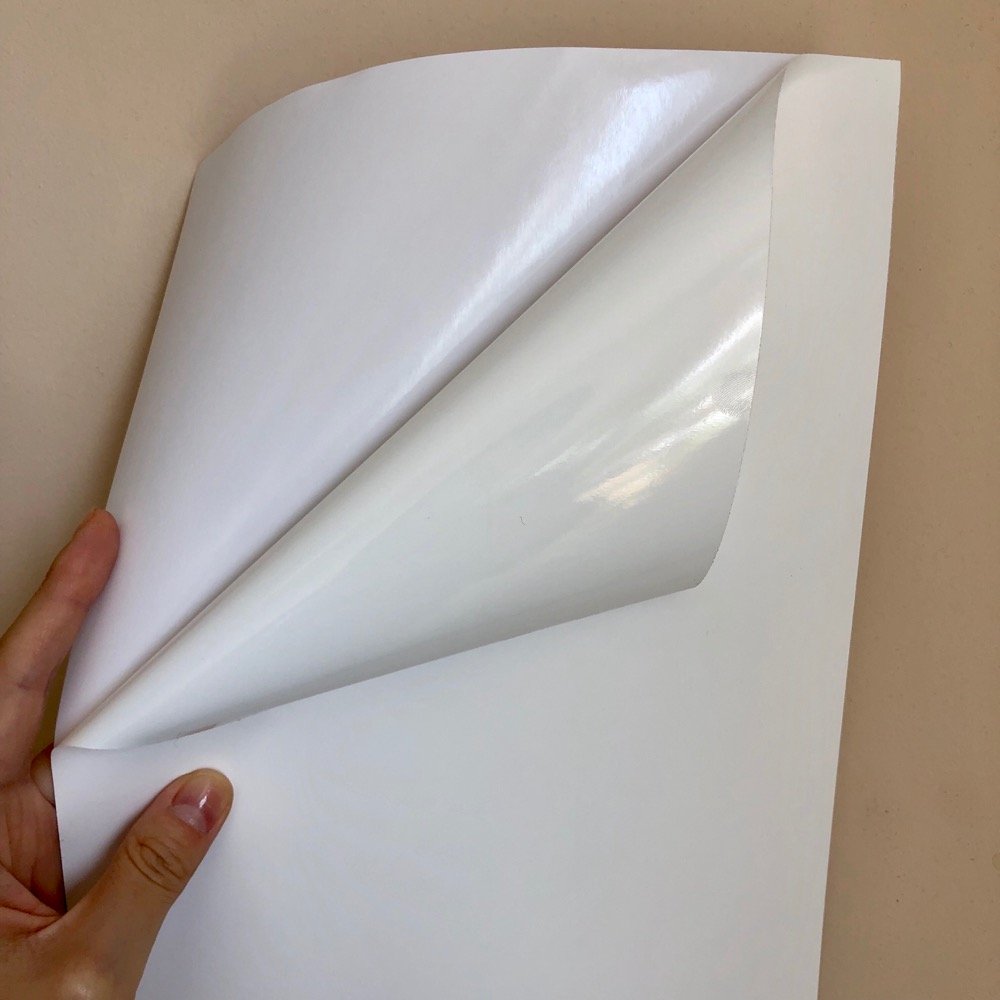 Hot Sale Self Adhesive White Glossy Polypropylene PP synthetic Sticker film
