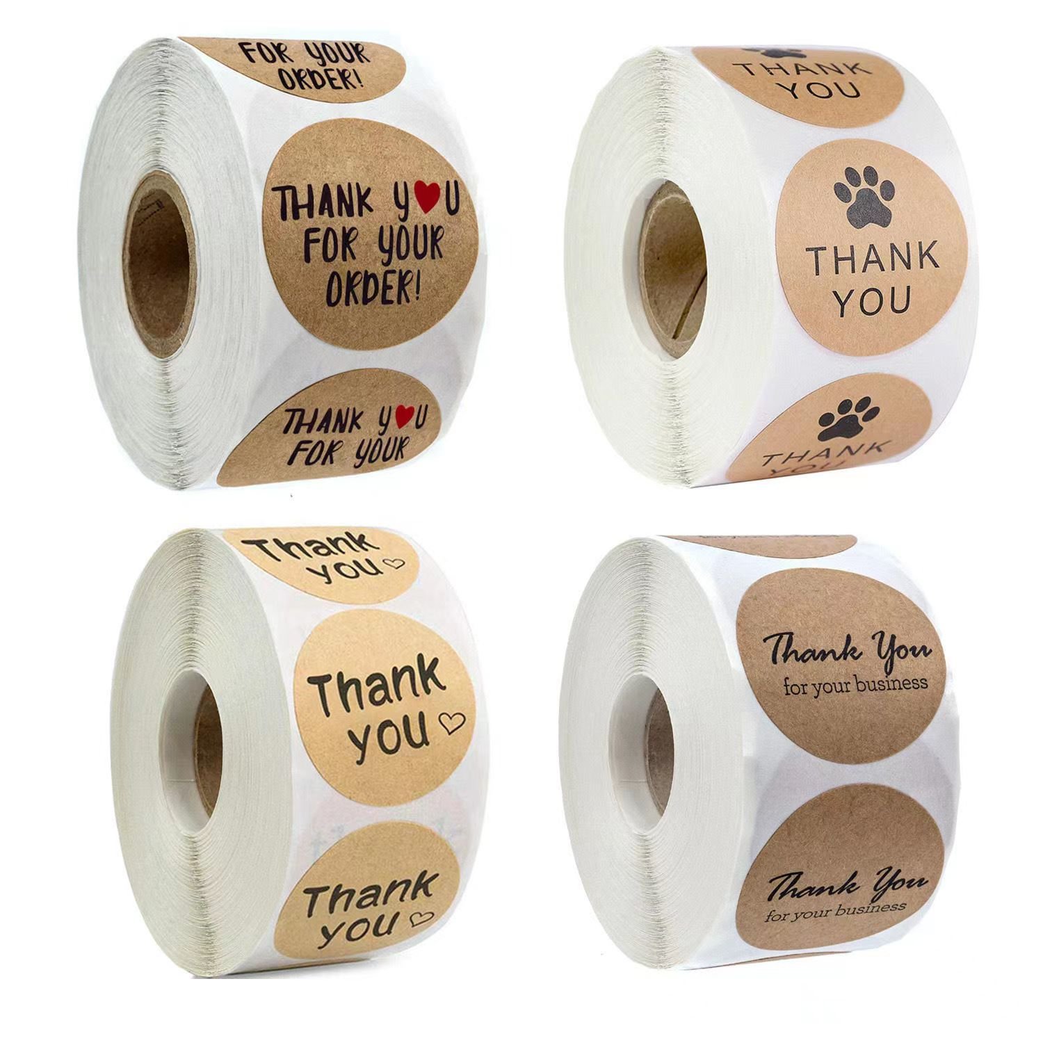 Waterproof Round Thank You Label Sticker Printing Personalized High Quality Eco-friendly Sticker Custom Die Cut Stickers