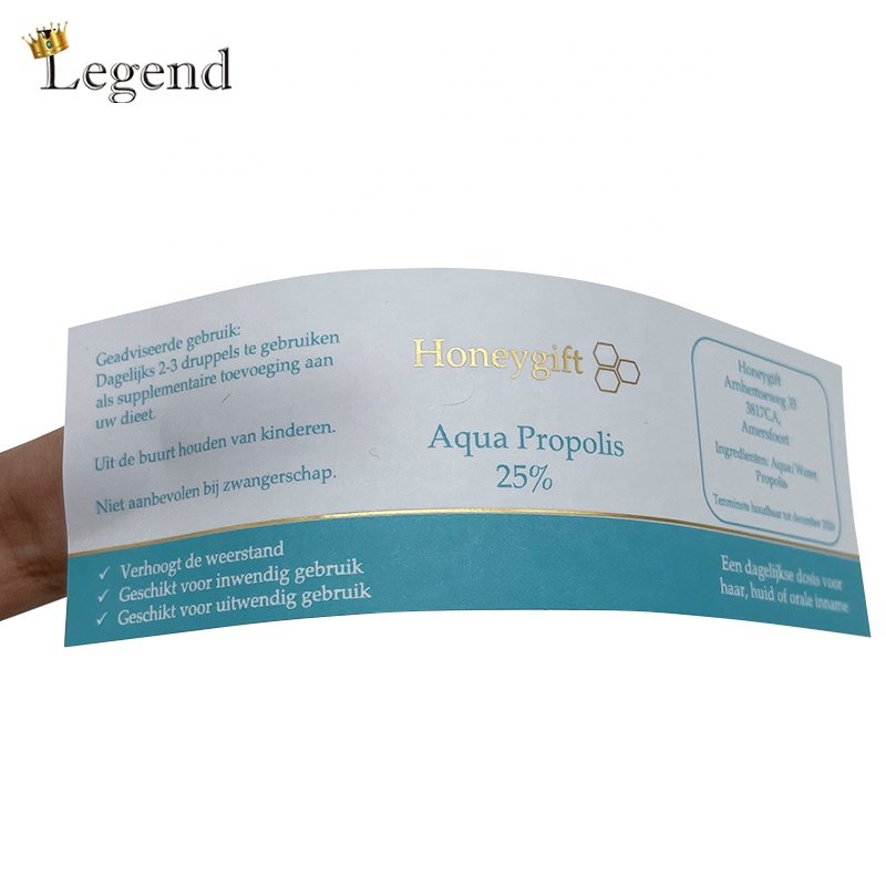 Factory Cheap Price Custom printed Dropper Bottle Waterproof Label Luxury Design Perfume Bottle Sticker