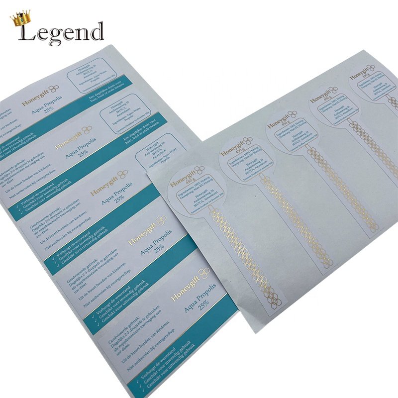 Factory Cheap Price Custom printed Dropper Bottle Waterproof Label Luxury Design Perfume Bottle Sticker
