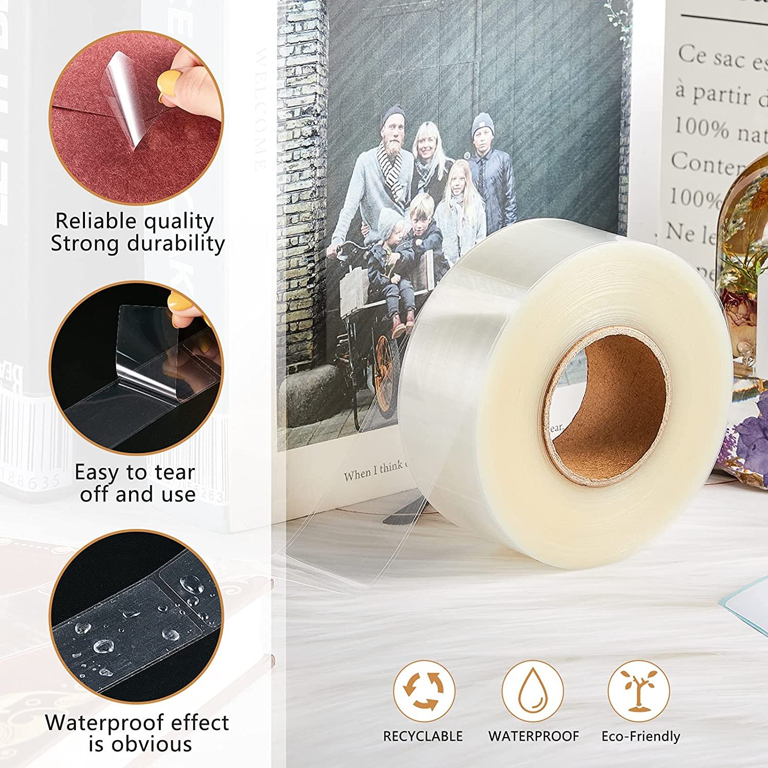Rectangular Label Protector Clear Wafer Seals Waterproof Labels Clear Label Cover for Protect Number Sticker Barcode