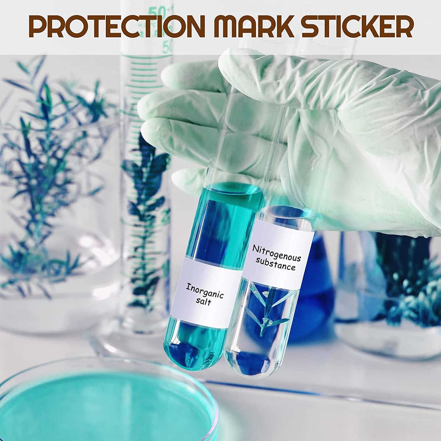 Rectangular Label Protector Clear Wafer Seals Waterproof Labels Clear Label Cover for Protect Number Sticker Barcode