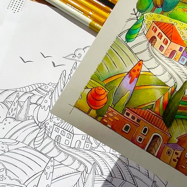Custom Full Printed for kids ColorPrinting Children education Comic drawing stickers oem small princess Coloring book