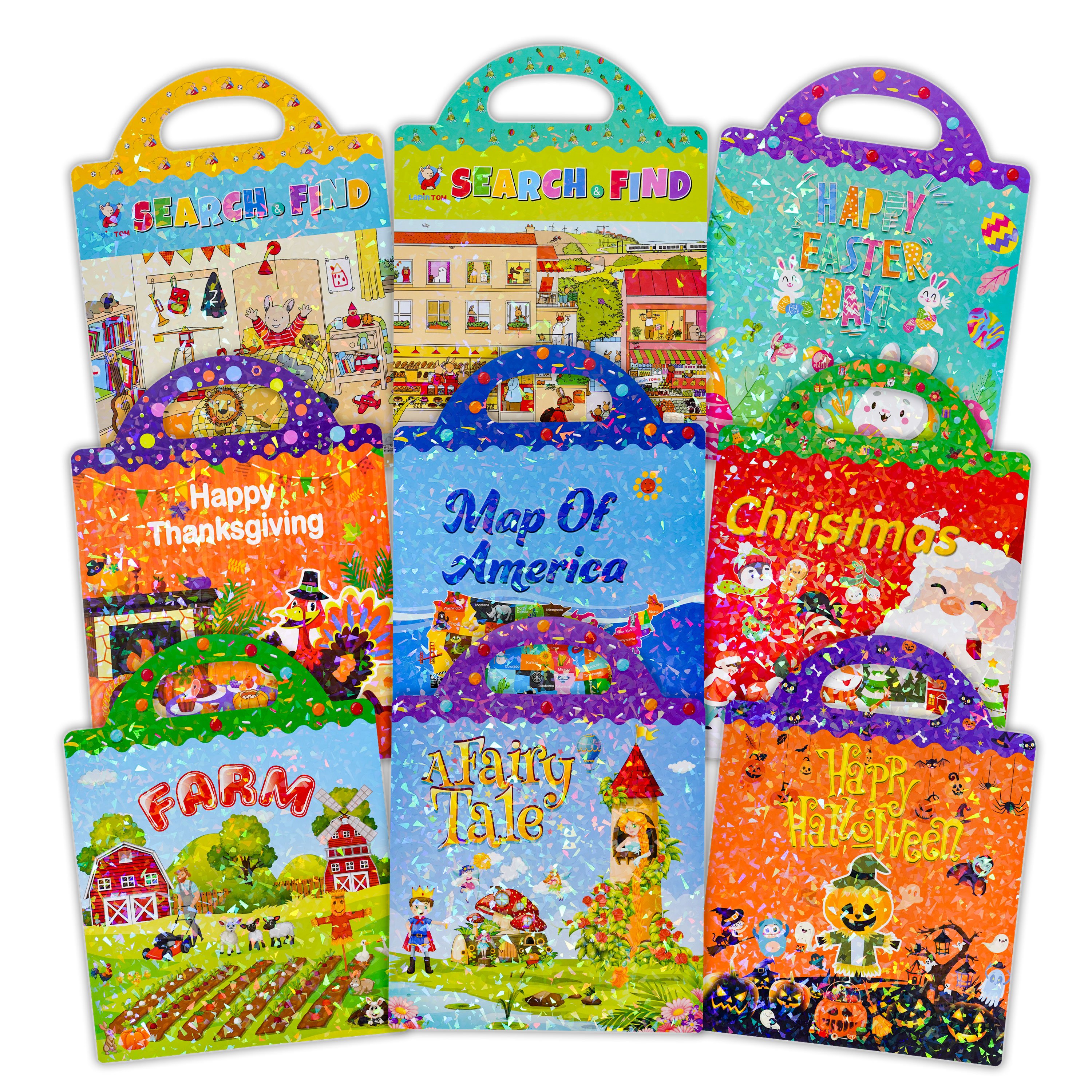 Custom Reusable sticker Book For Kids Cute Waterproof Decorative Stickers For Toddlers Dinosaur Animal Scene Sticker Books