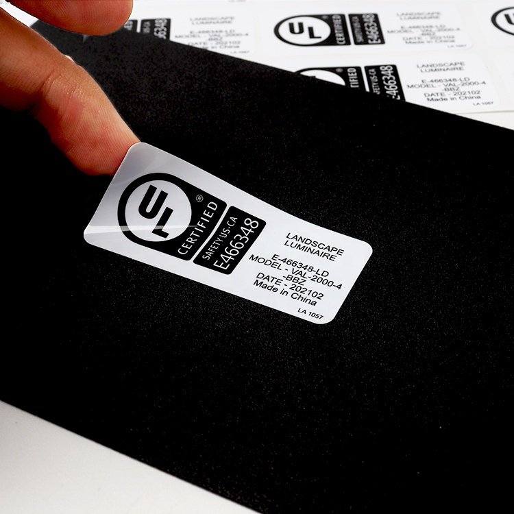 Custom printing waterproof adhesive vinyl photovoltaic backsheets tag label authentication logo photovoltaic label sticker