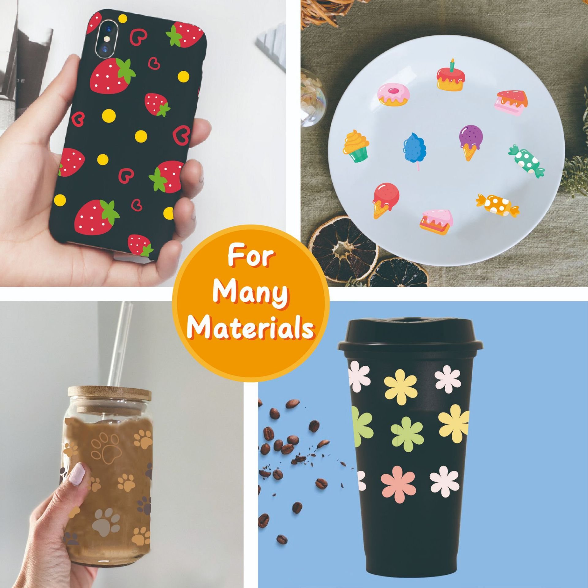 Matte Film reusable organized diy holographic sparkle stars planner coloring mini sticker sheets for kids