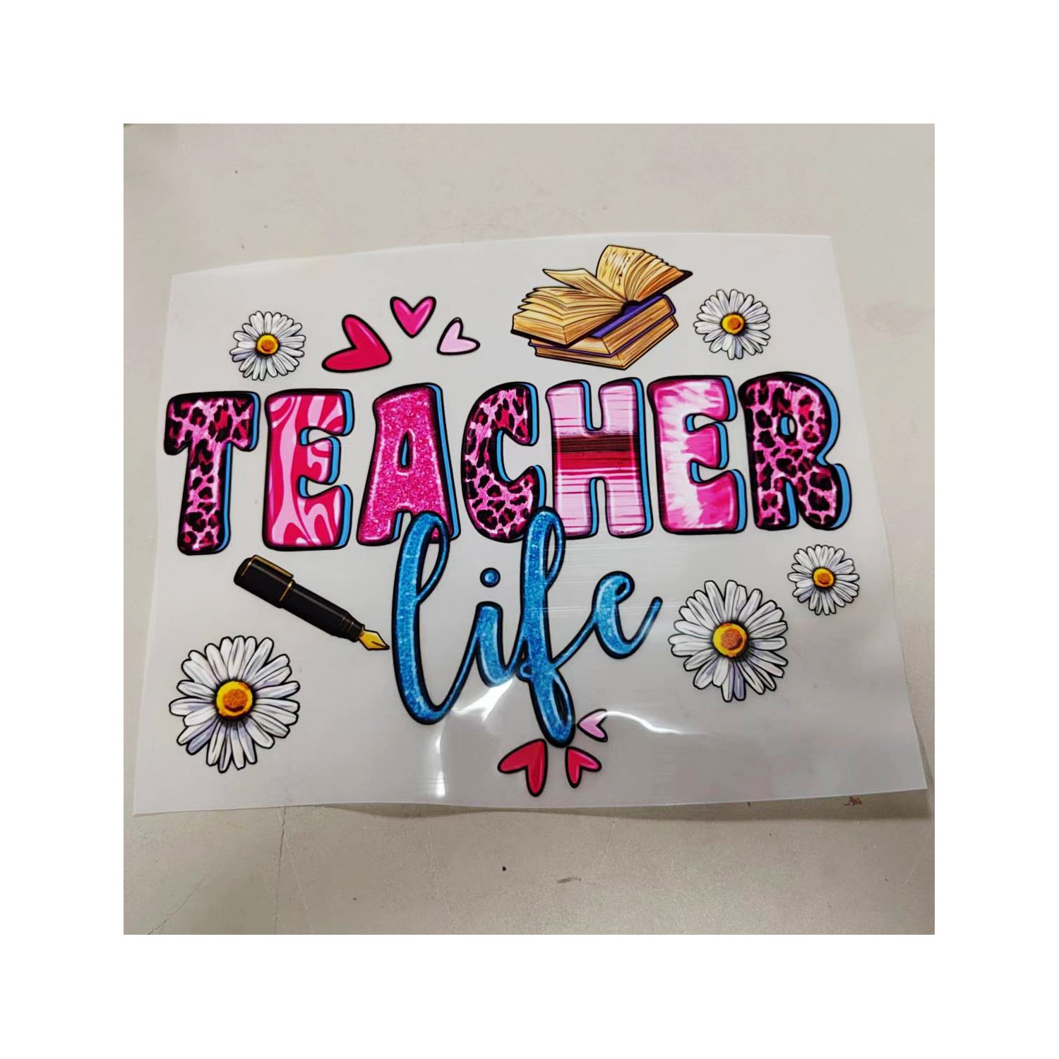 Custom DTF heat press printing transfers design label vinyl stickers for t shirt
