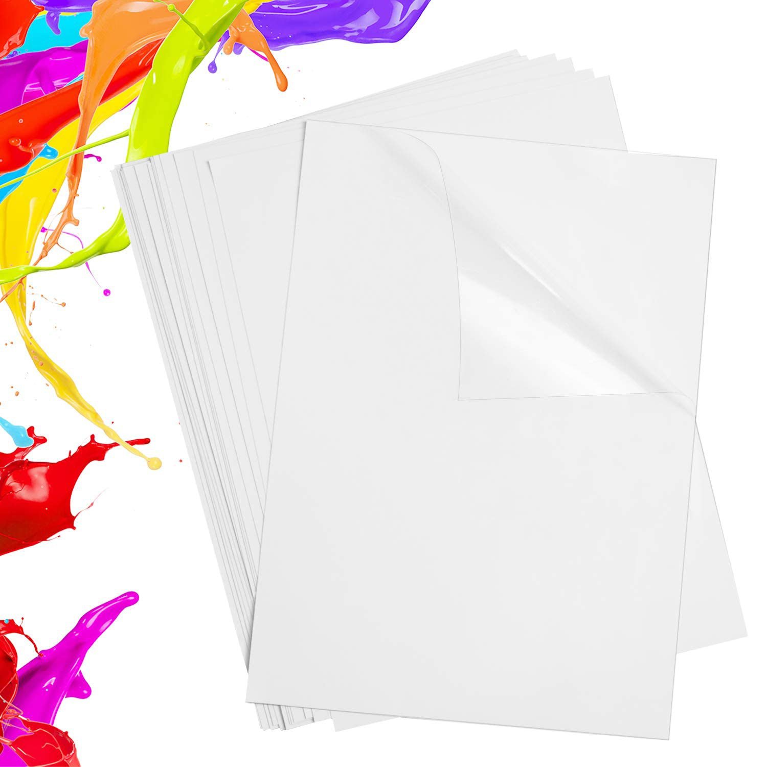 A4 A3 8.5"x11" Inkjet Vinyl Sticker Paper Custom Transparent Pvc Paper Waterproof Stickers Paper