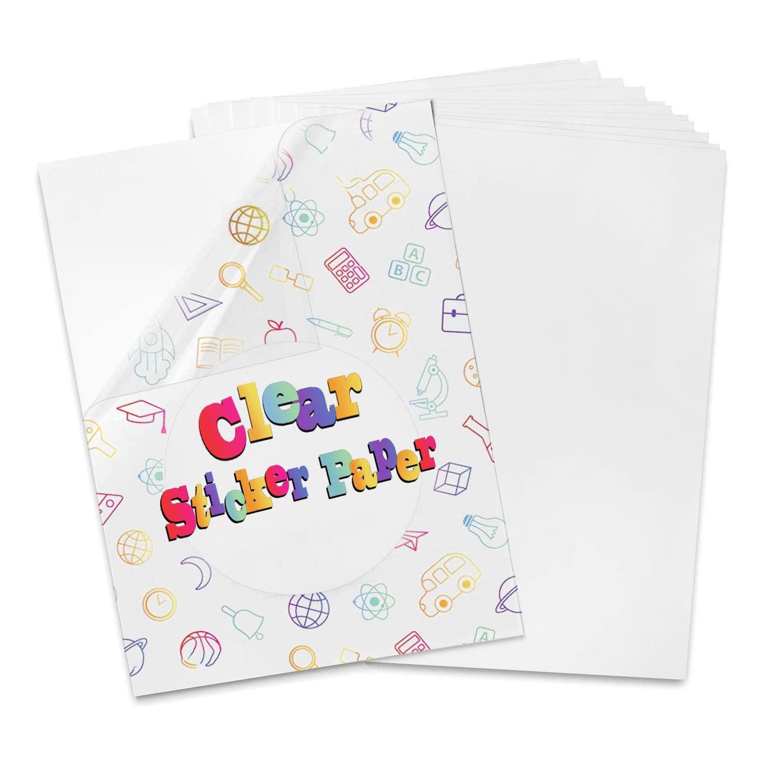 A4 A3 8.5"x11" Inkjet Vinyl Sticker Paper Custom Transparent Pvc Paper Waterproof Stickers Paper