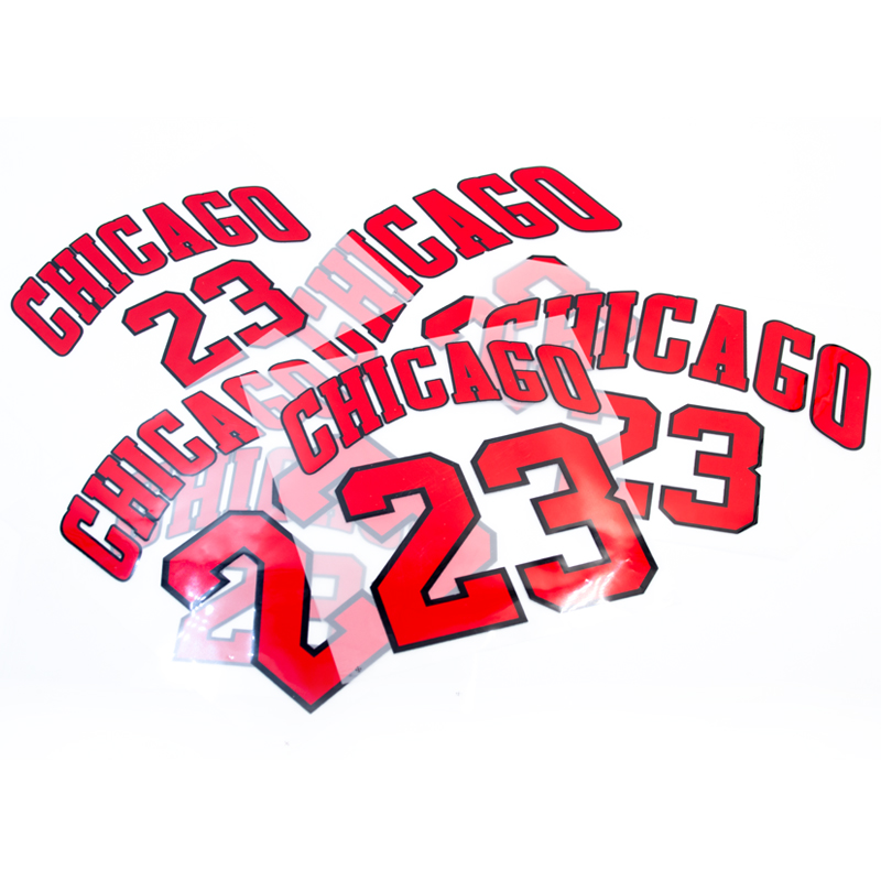 Hockey Jersey Heat Transfer Stickers Letters for Cloth Manufacturer Wholesale Logo Number Name Custom Sublimated Printing Offset