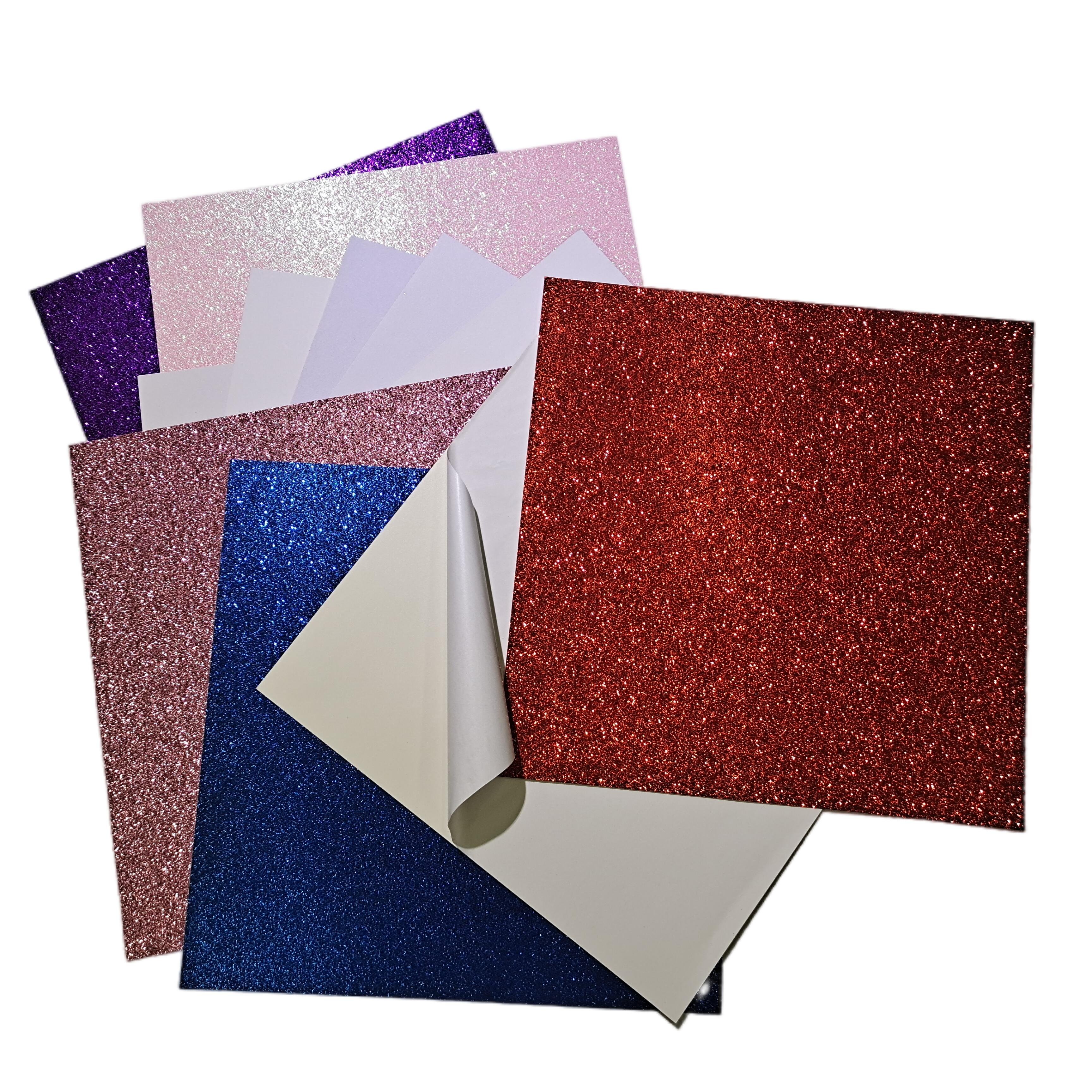 Self Adhesive Glitter Paper for DIY Christmas Glitter Sticker