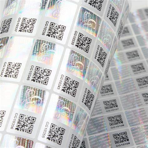 Holographic Waterproof Rainbow Stickers Hologram Sticker Label Custom Adhesive PVC Vinyl QR Code Logo Stickers