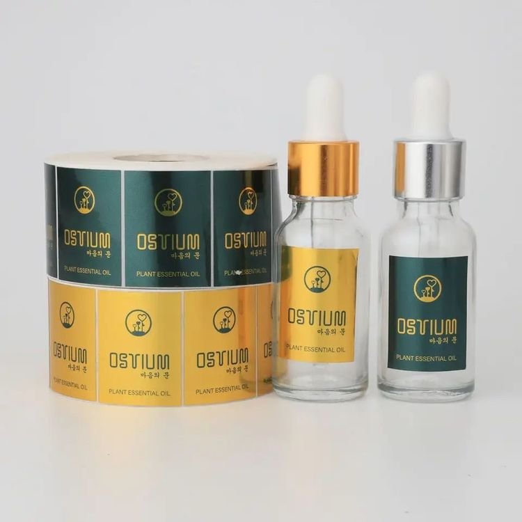 CS custom Printing Sticker Self Adhesive Label Make Up Product Sticker Roll for Cosmetic Bottle
