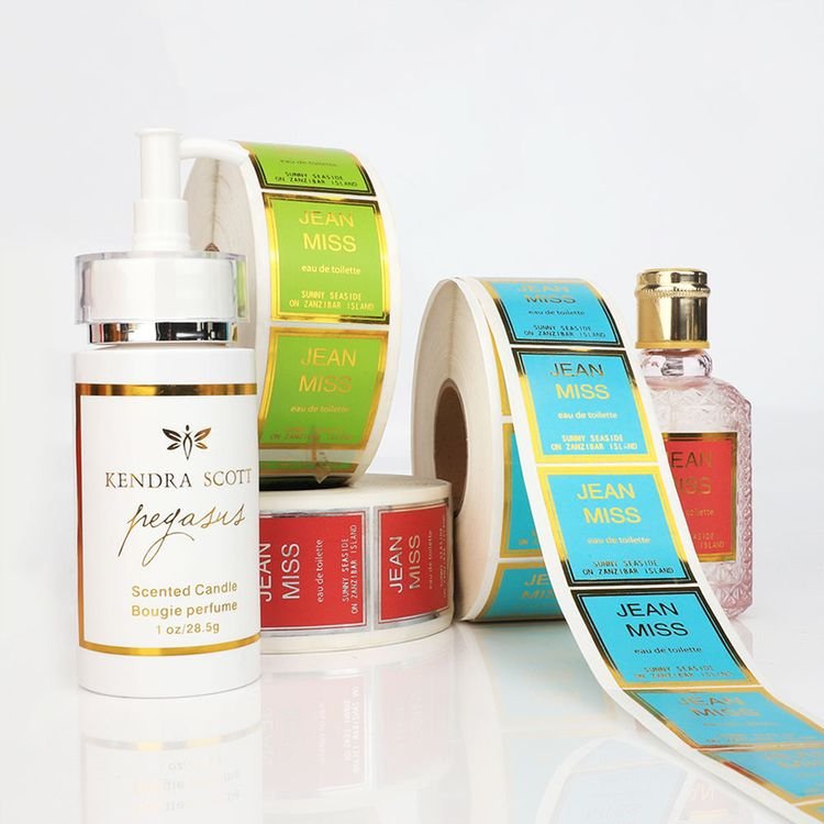 CS custom Printing Sticker Self Adhesive Label Make Up Product Sticker Roll for Cosmetic Bottle