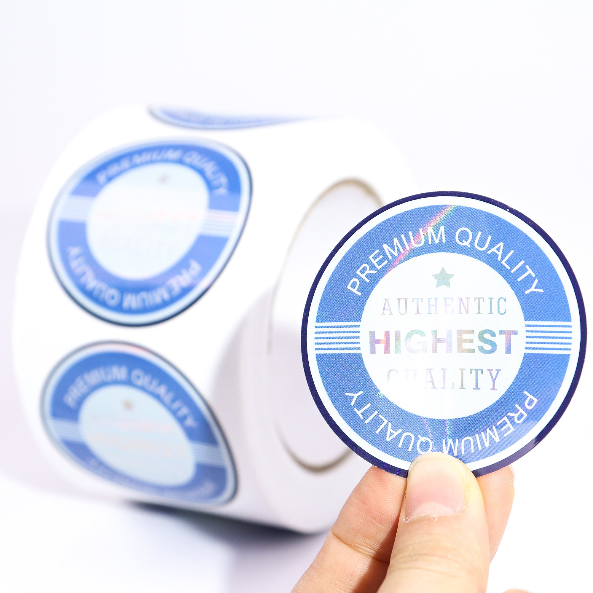 Personalized product custom round stickers paper vinyl adhesive waterproof sticker label printing logo sticker roll