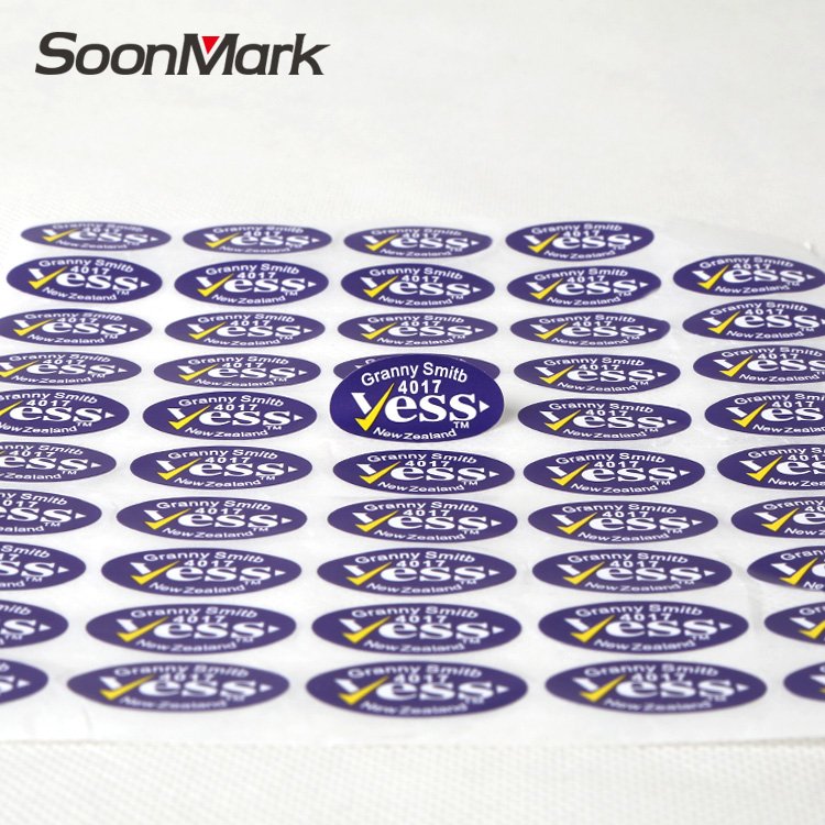OEM Apple Fruit Shaped Stickers Vegetables Labels Personalized Print Logo Sticker Fruit Apple Sticker