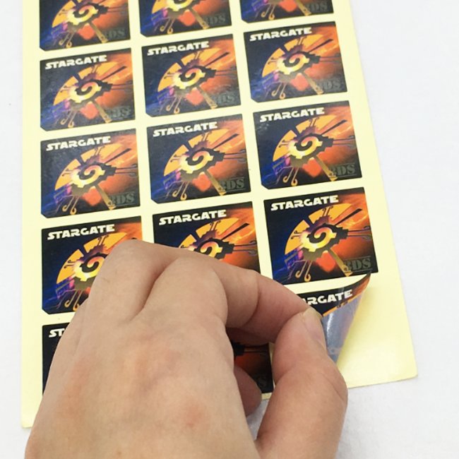 Custom Self Adhesive Fabric Paper Sticker