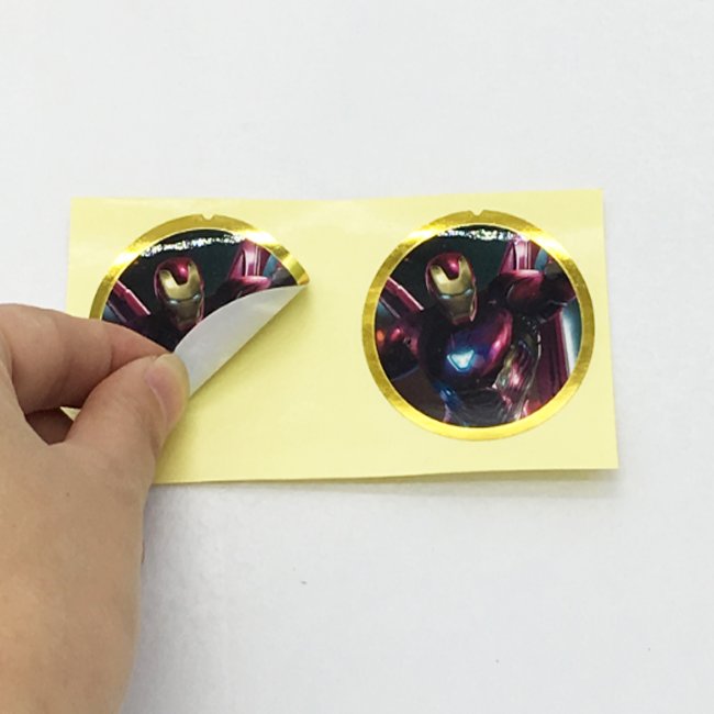Custom Self Adhesive Fabric Paper Sticker