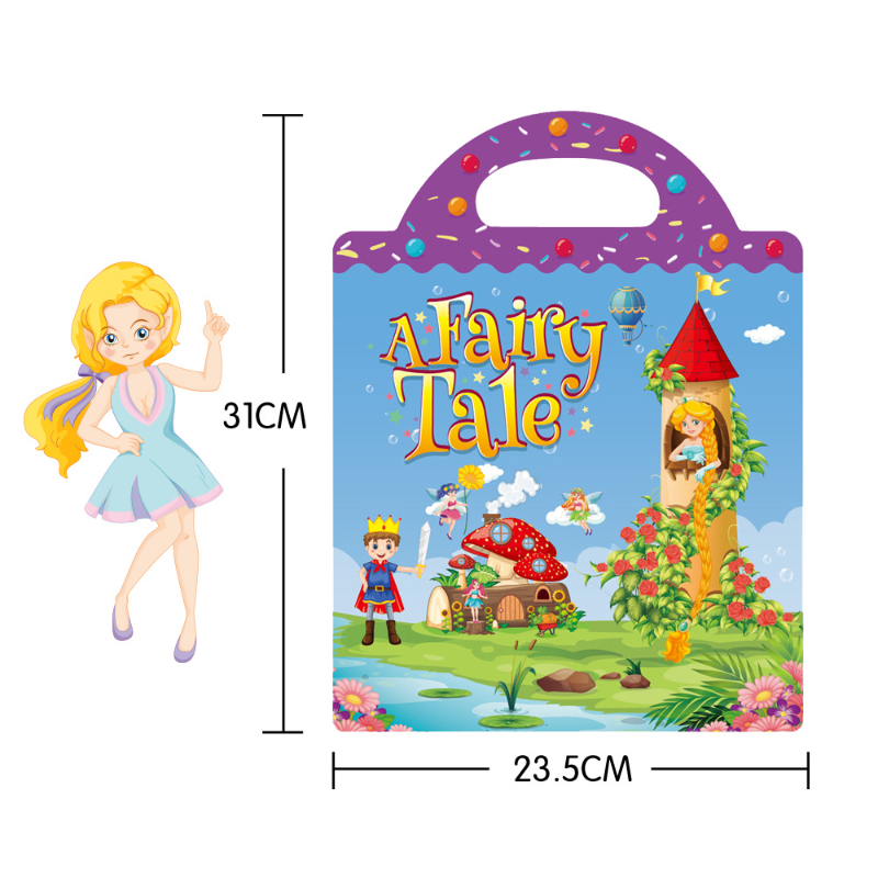 Wholesale Eco friendly Reusable Waterproof Activity Puzzle Game DIY Dress Up Fun Gift Sticker Book for Kids