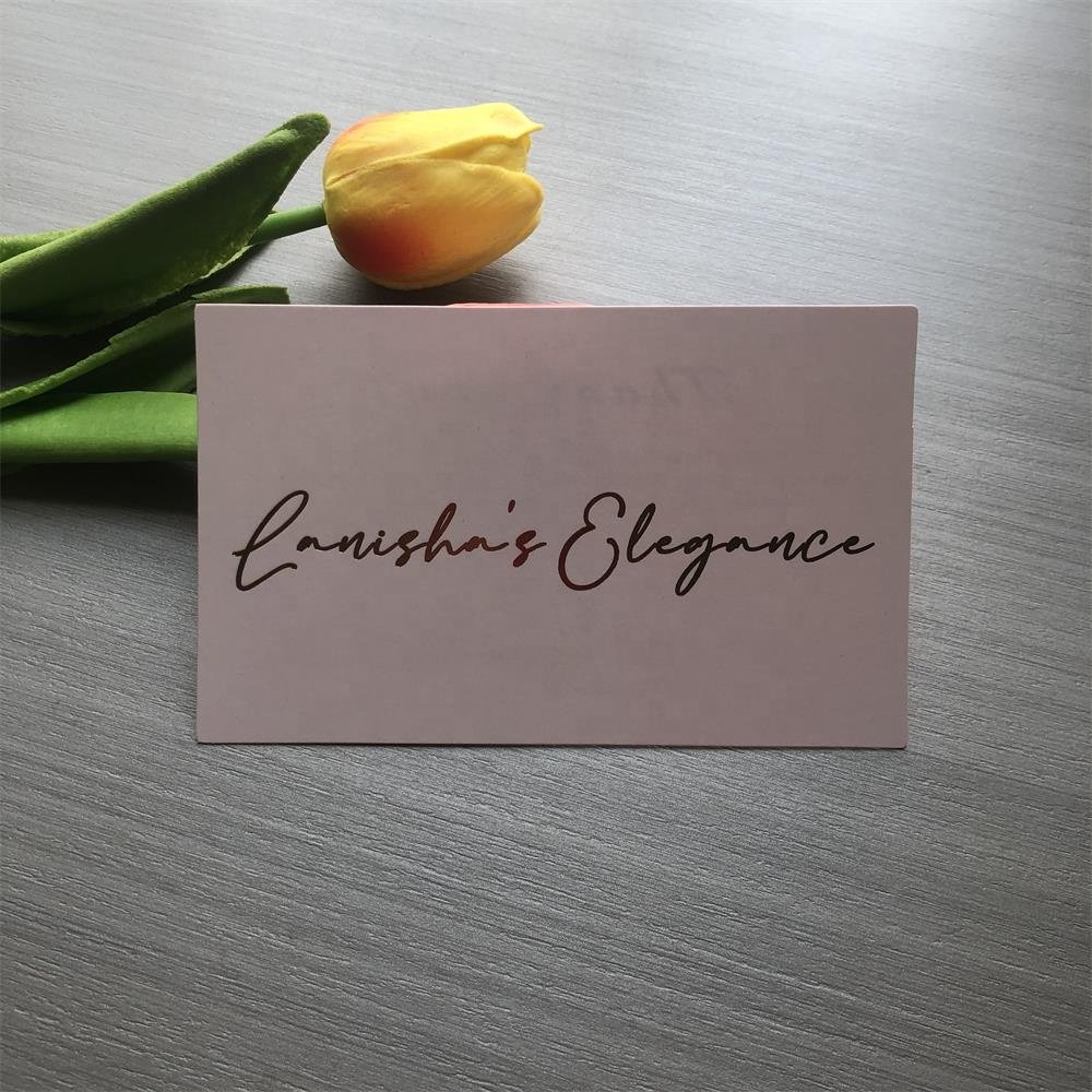 Wholesale packaging rose gold foil pink wedding business gift thank you cards and stickers
