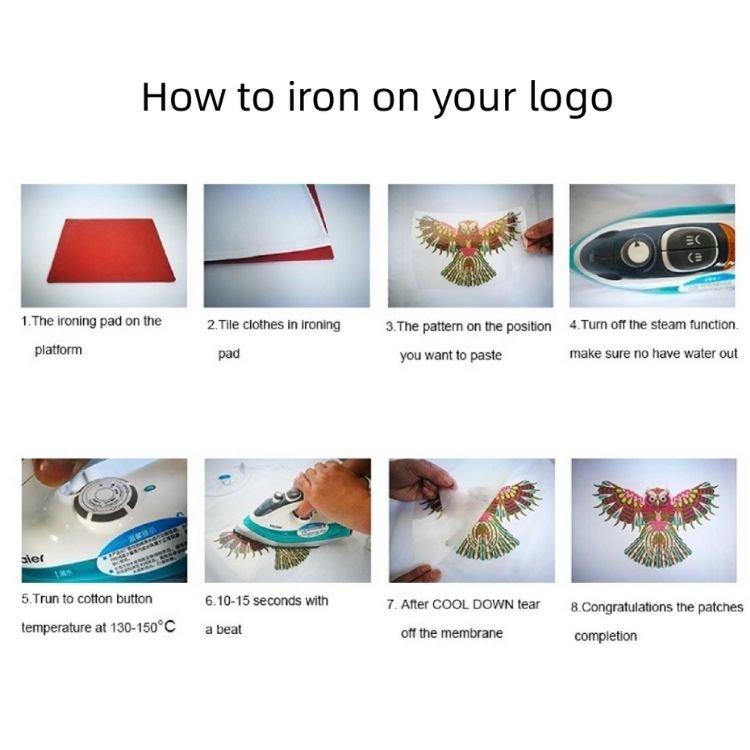 TUOCHENG Factory Custom DTF Heat Transfer Vinyl Logo Printing Sticker New Designs Hot Stamp Ready to Press Iron on Labels Decals