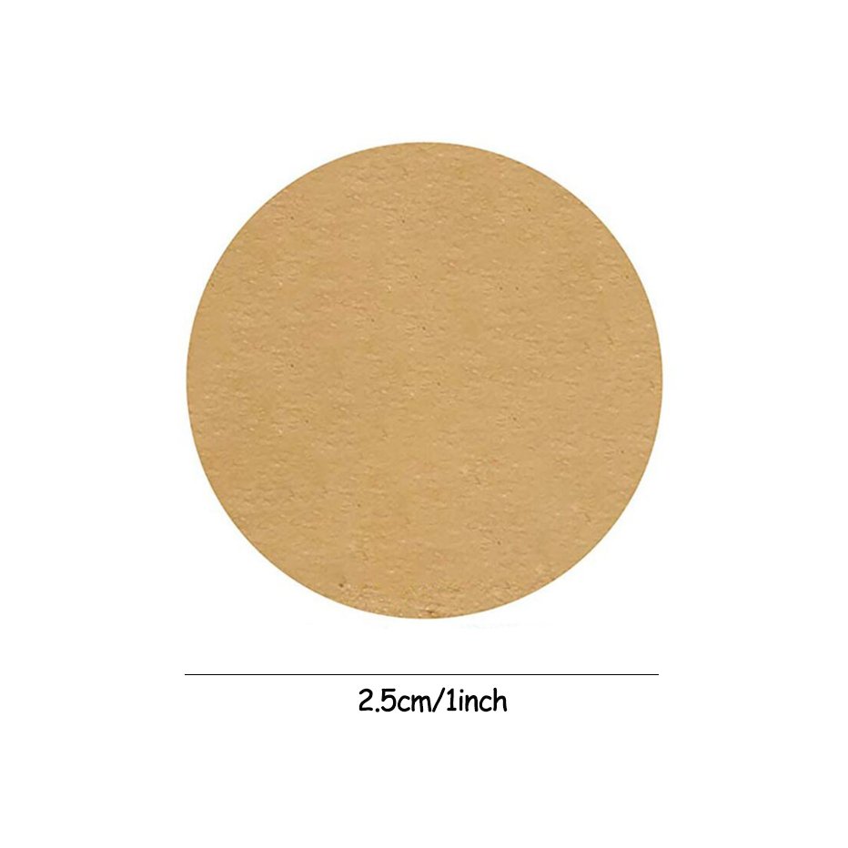 2.5cm Round Brown Label Stickers Reusable Waterproof Stickers for Containers Jars Mason Spice Glass Organizers Adhesive Stickers