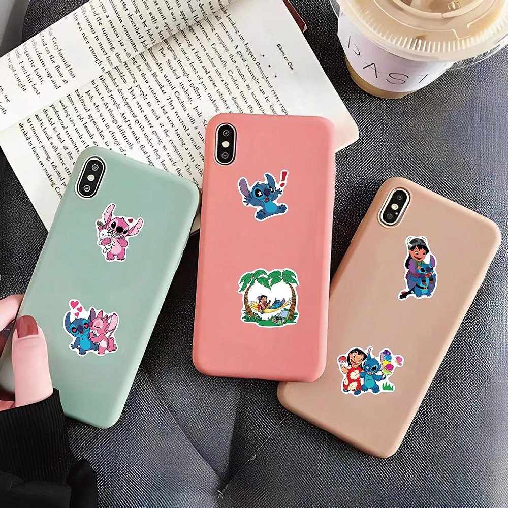 Lovely Cartoon Cute Stitch Angel Lilo Stickers DIY Decoration Phone Bottles Notebook Luggage Waterproof Label Stickers Kids' Toy