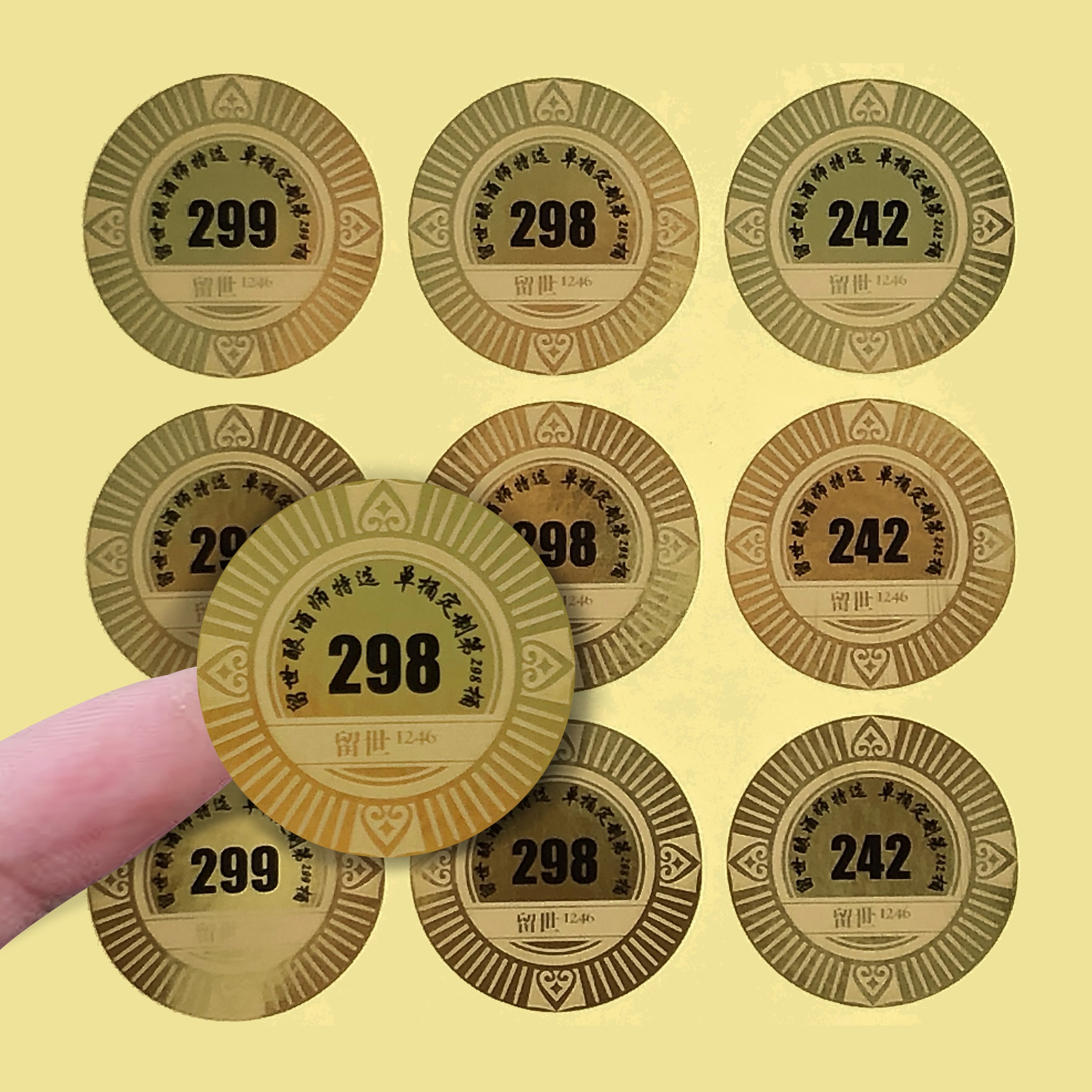 Strong Adhesive Permanent Sticker Custom Bottle Security Labels Tamper Proof Food Seals Sticker