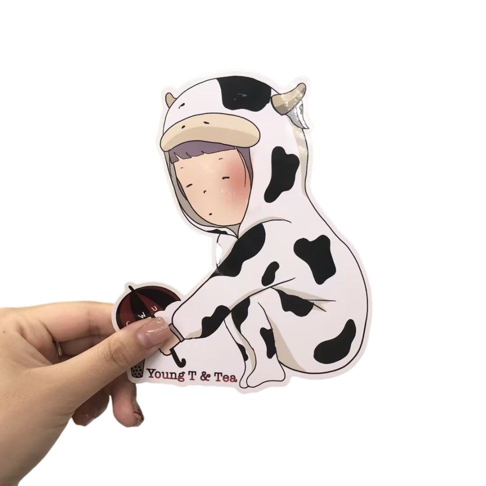 Cartoon Graffiti Stickers Animal Vinyl Waterproof Stickers Custom Logo Die Cut Glitter Holographic Sticker