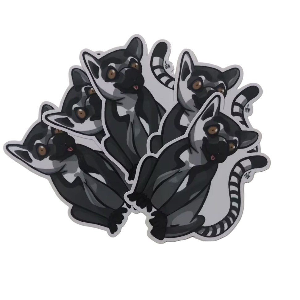 Cartoon Graffiti Stickers Animal Vinyl Waterproof Stickers Custom Logo Die Cut Glitter Holographic Sticker