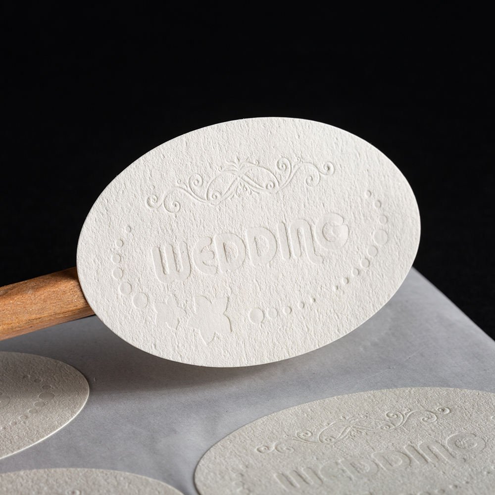 Custom Logo 3d Luxury Paper Colorless Embossed Candle Jar Packaging Labels Box Sealing Business Stickers Labels