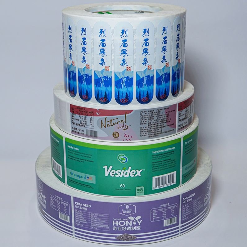 PX0822 Custom printing front adhesive ice sticker cust0mized stickers logo label stickers for food packing