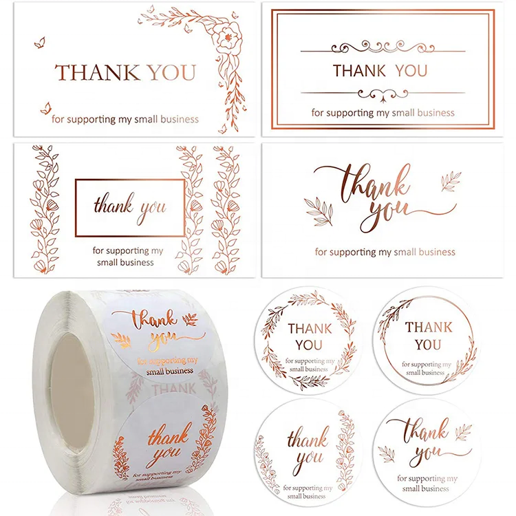 Greetings cards wholesale thanks card custom thank you card and stickers for small business