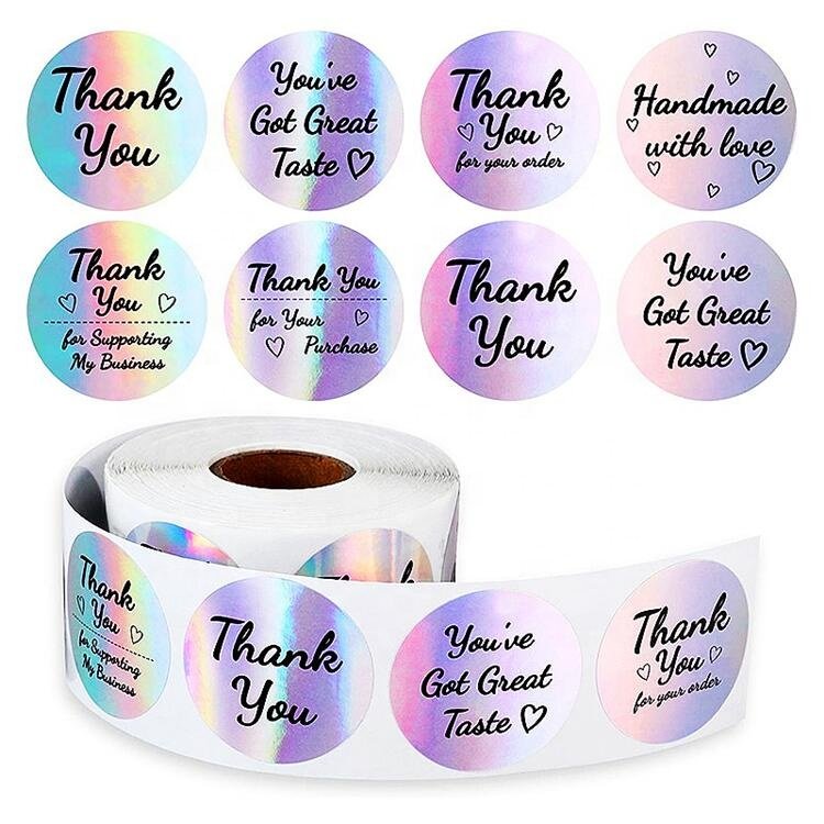 Greetings cards wholesale thanks card custom thank you card and stickers for small business