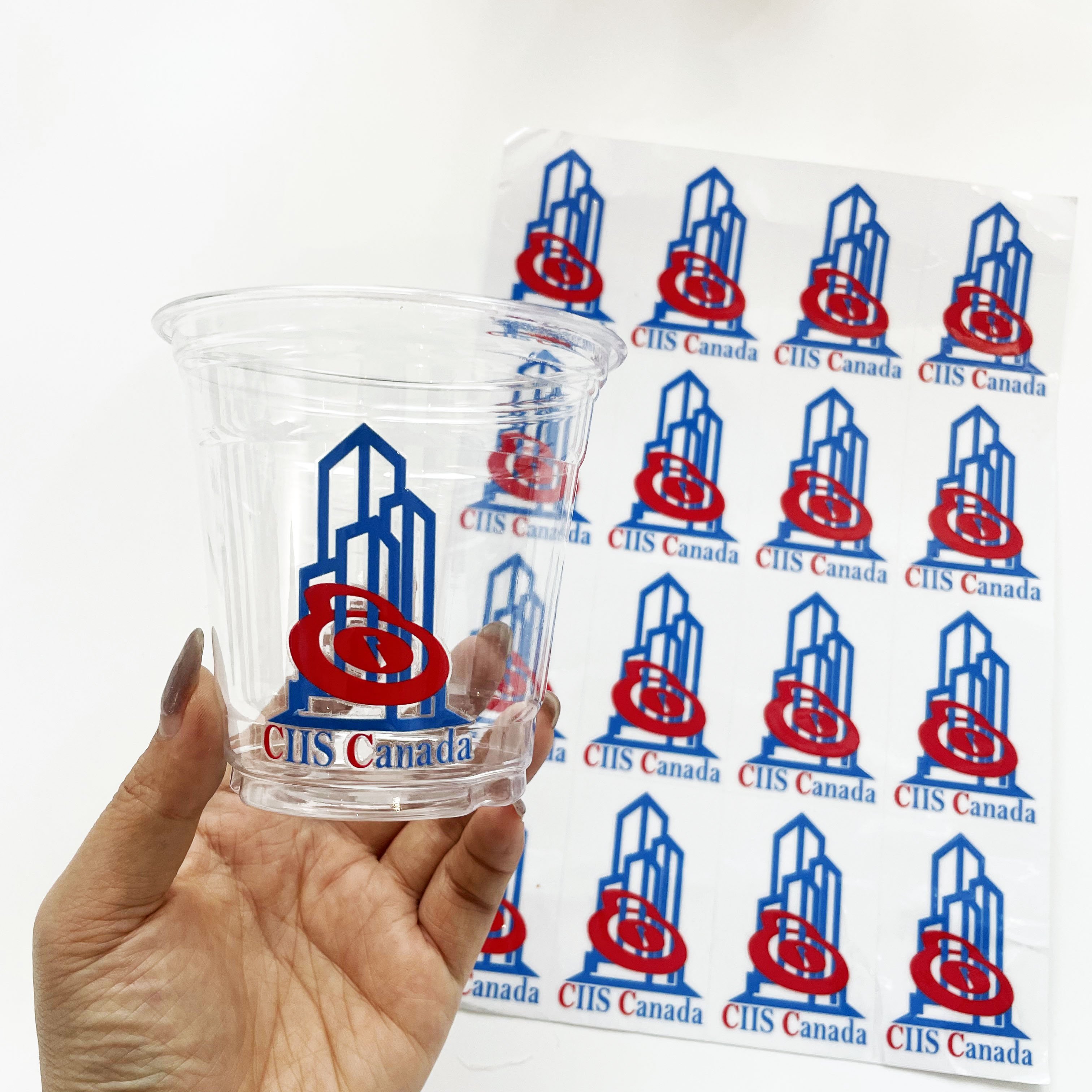 Custom Logo Sticker Transfer Printing Waterproof Brand Printing Vinyl Uv Transfer Stickers For Glass Cups and Packing