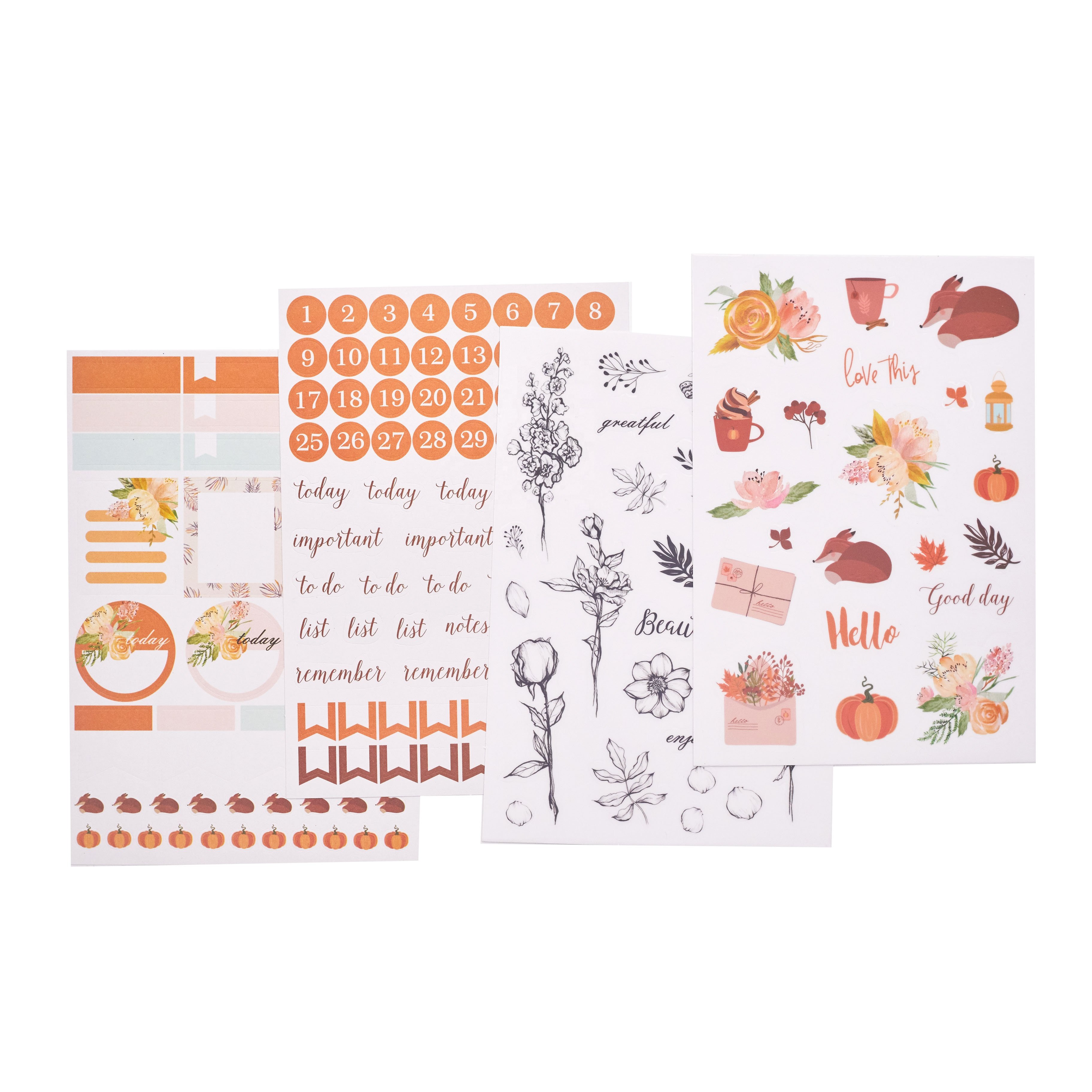 Vinyl Adhesive Kiss Cut Sticker Print,Custom Made Planner Sticker Sheet For Fitness