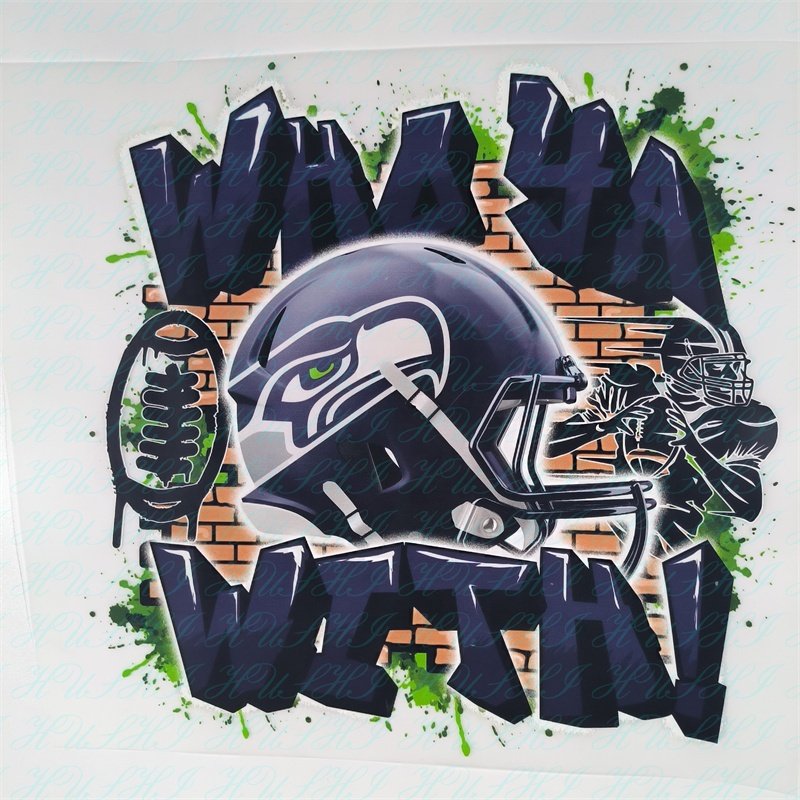 DTF Ready To Press Wholesale Custom Design NFL team stickers Transfer Heat Transfer Printing On T Shirt Fabric
