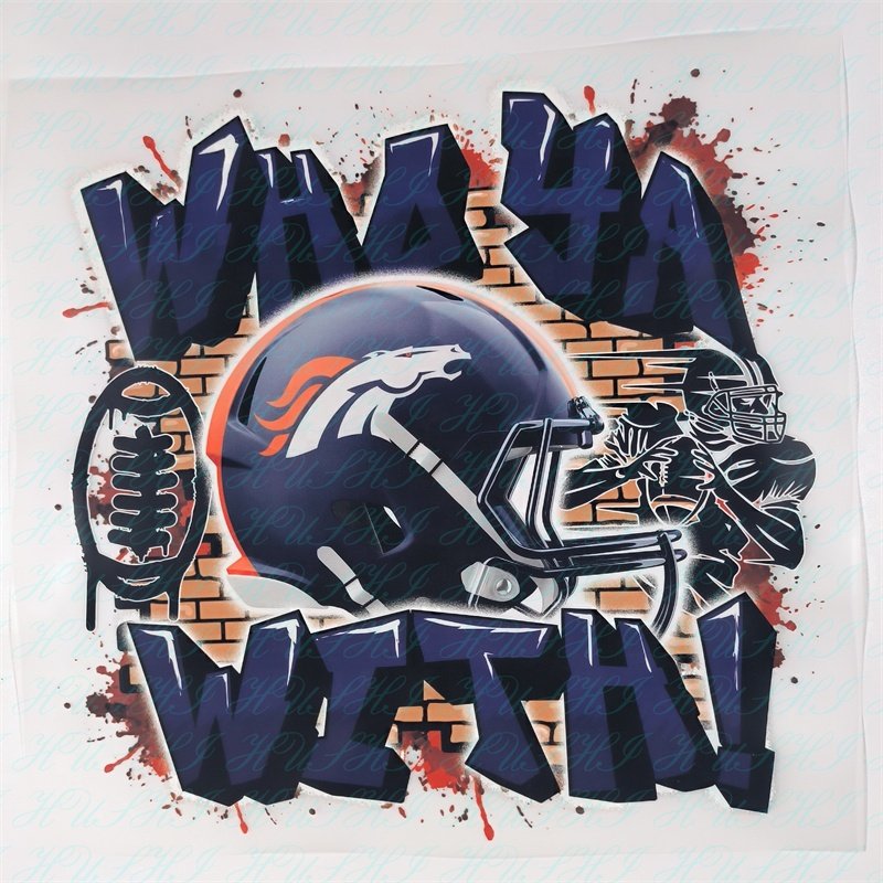 DTF Ready To Press Wholesale Custom Design NFL team stickers Transfer Heat Transfer Printing On T Shirt Fabric