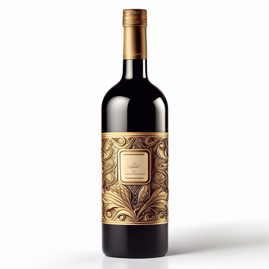 Wholesale Custom Hot Stamping wine bottle Labels back label matte texture paper gold foil Stickers for Red Wine labels