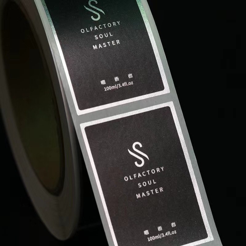 Custom logo matte black roll label packaging sticker conditioner shampoo packaging tube label printing packaging labels skincare