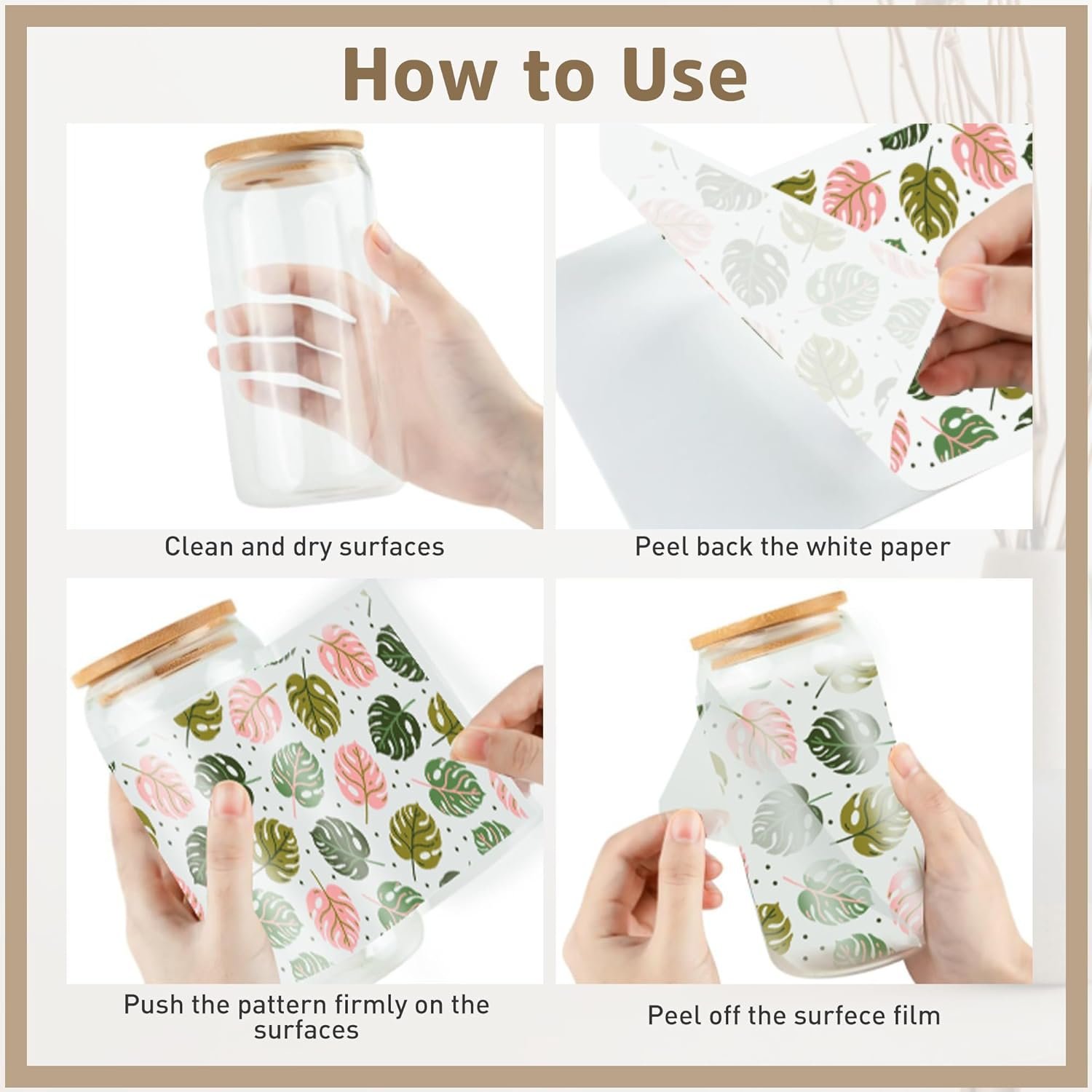 UV DTF Cup Wrap Transfer Stickers for Glass Rub on Coffee Stickers Daisy Bible Verse Theme for 16 oz Glass Cups Wood Crafts