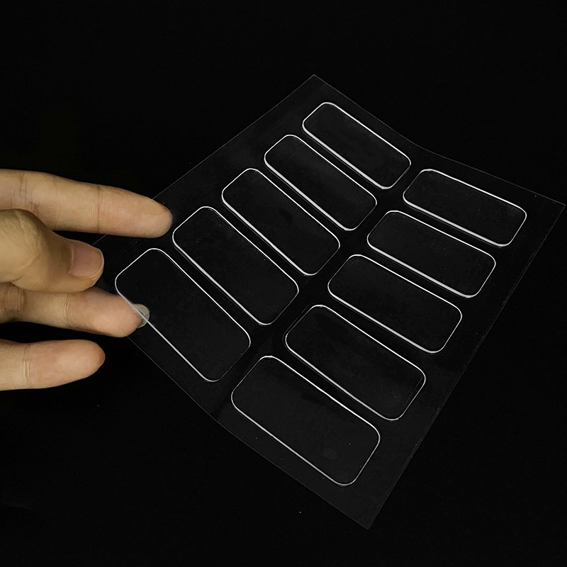 Customized Size Heavy Duty PU Removable Trace Free Clear Adhesive Pad Circle Sticker Pad Stick Sheets Glue Dots