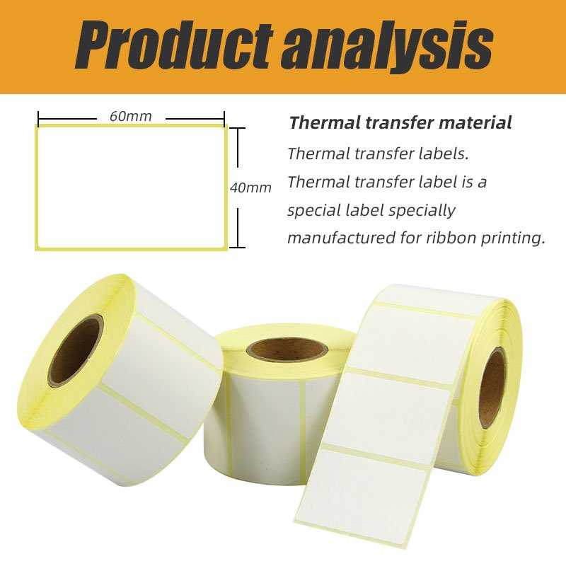 factory price 58x80mm removable thermal Adhesive label sticker waterproof for shipping Barcode printer