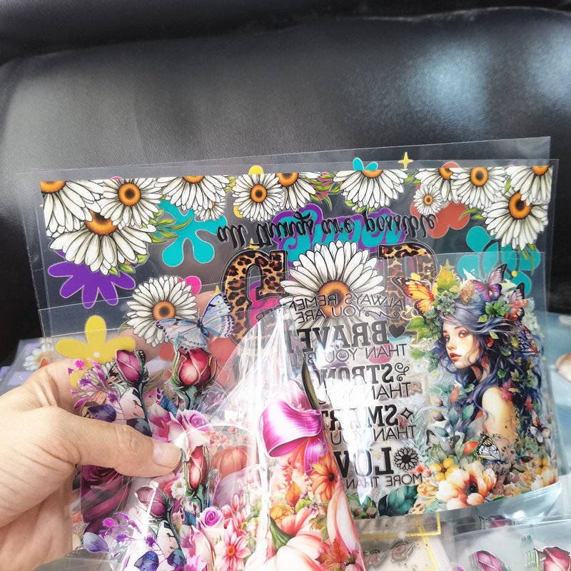 Double Side religion faith god custom 16oz glass cup dtf cup wraps transfer sticker uv dtf cup wrap transfers uvdtf wraps