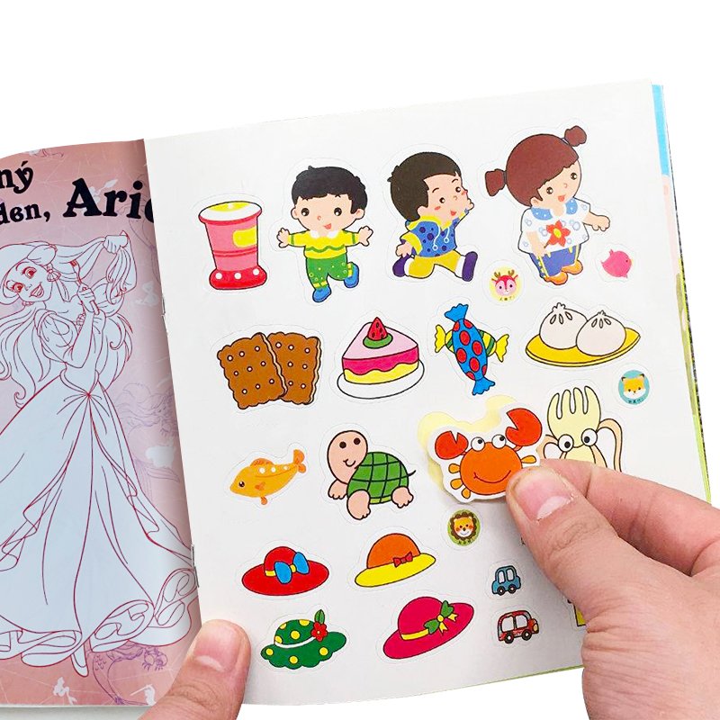 Wholesale kids Color Full Printed Booklet Custom Printing Children education Comic stickers drawing Coloring book