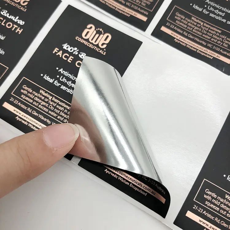 Factory Wholesale Custom Print Gold Foil Sticker Scratch-Off Roll Form Labels UV Printing Glossy Adhesive Candle Vinyl PET BOPP