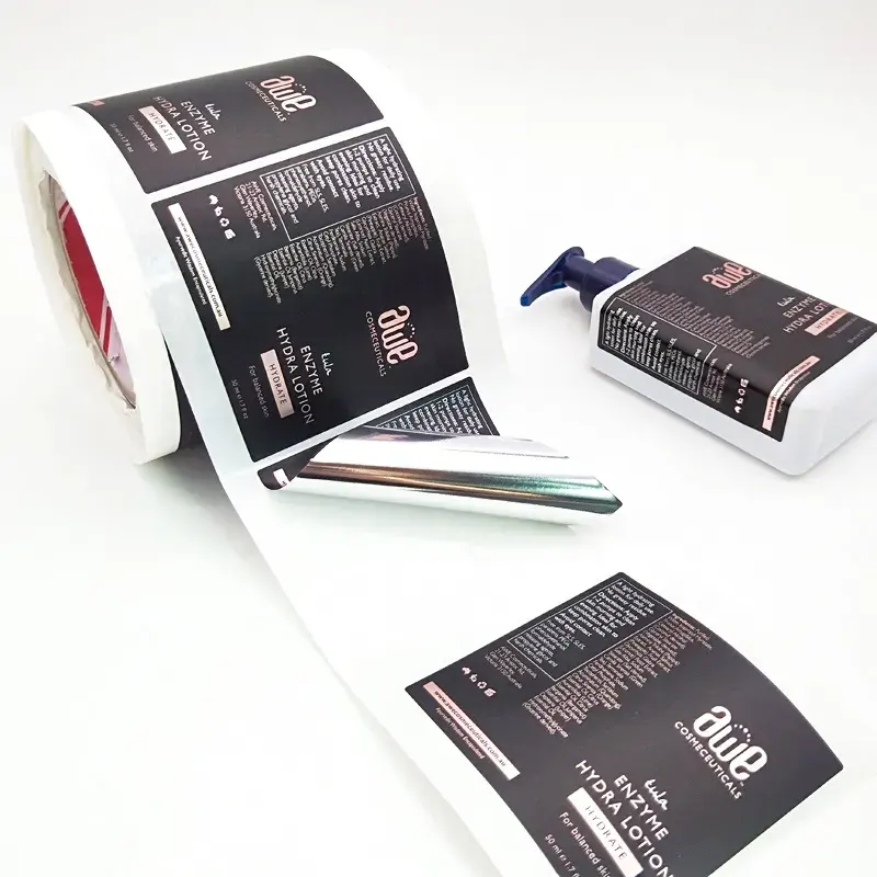 Factory Wholesale Custom Print Gold Foil Sticker Scratch-Off Roll Form Labels UV Printing Glossy Adhesive Candle Vinyl PET BOPP