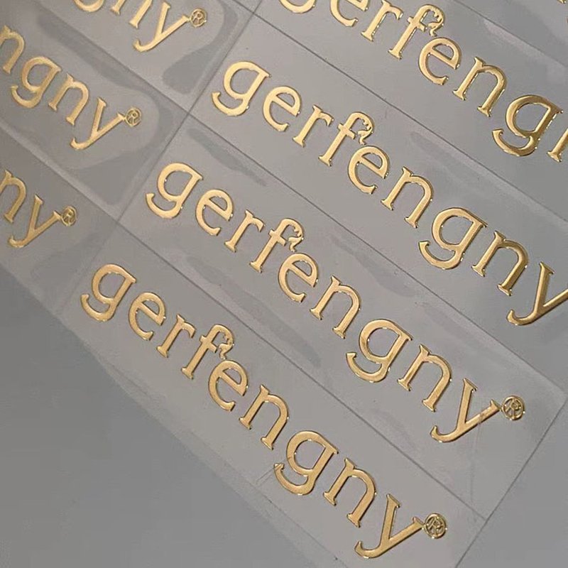 CS Custom Clear Transfer Stamping Hot Silver Custom Printed Vinyl UV Transfer Sticker Logo Metal Sticker for Perfume