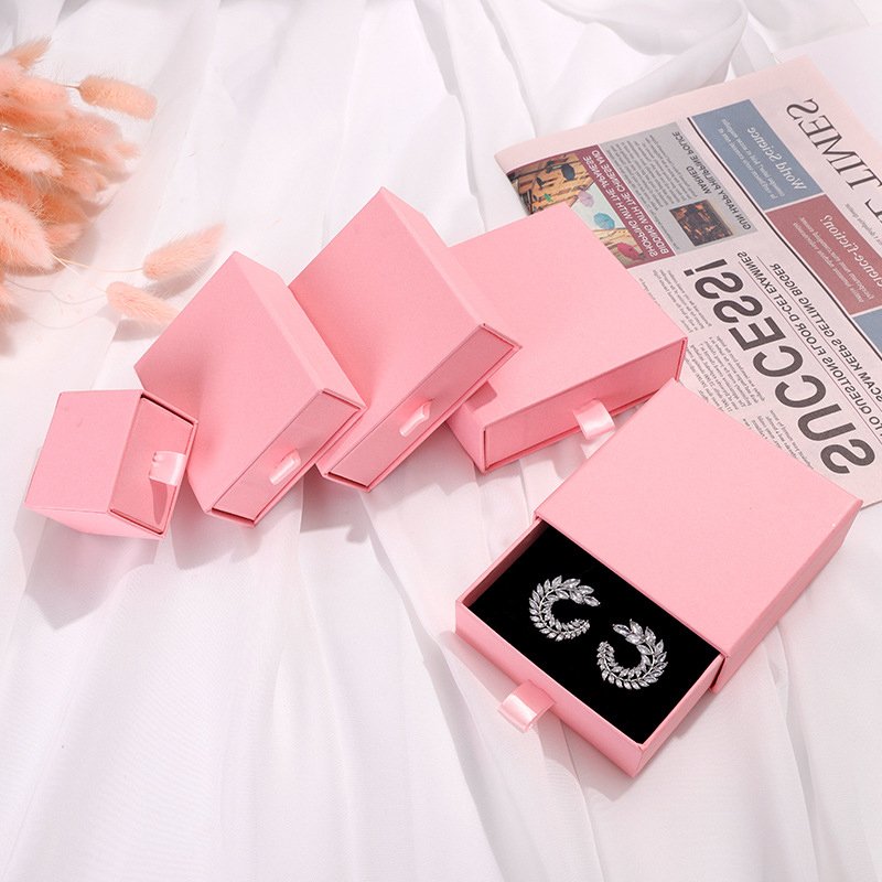 Custom Logo Cardboard Luxury Gift Drawer Paper Box For Packaging Jewelry Boxes