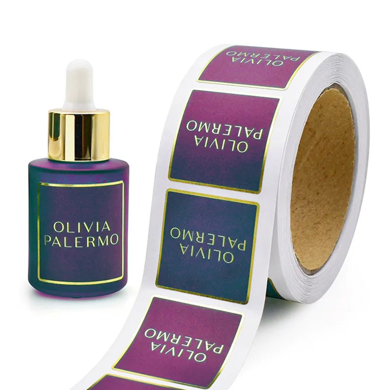 Custom Luxury Cosmetic Adhesive Gold Foil Sticker Perfume Glass Bottle Logo Label For Product Packaging